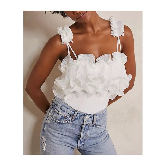 Free People Tops - NWOT Free People For The Frill Of It Bodysuit